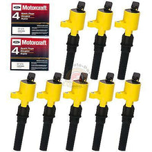 Load image into Gallery viewer, 8 pack Ignition Coil DG508 yellow Motorcraft Spark Plug SP479 For Ford Lincoln