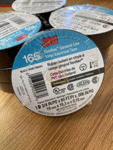Load image into Gallery viewer, 3M BLACK ELECTRICAL TAPE TEMFLEX 165 3/4" X 60 FT 10 ROLLS FREE SHIPPING