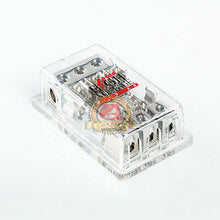 Load image into Gallery viewer, 3 4-Gauge In 3 8-Gauge Out Agu Fuse Block Platinum 3 Power Amp Holder
