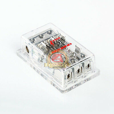 3 4-Gauge In 3 8-Gauge Out Agu Fuse Block Platinum 3 Power Amp Holder