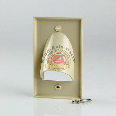 2 pcs Single Gang Bulk Cable Wall Plate Ivory SLOT INSIDE WALL Free Shipping