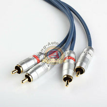 Load image into Gallery viewer, 14FT METAL BODY GOLD PLATED Dual RCA Male to Male Audio Cable No Noise Free Ship
