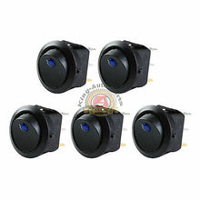 Load image into Gallery viewer, 5PCS Car 12V Round Rocker Dot Boat Blue LED Light Toggle Switch SPST ON / OFF
