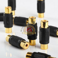 Load image into Gallery viewer, 10pcs AV RCA Audio Video Female to Female Coupler Connector changer Gold Plated
