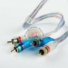 Load image into Gallery viewer, 1.5ft Gold Plated 1.5&#39; RCA Blue Wire No Noise Video 2 Male To Male Stereo Cable
