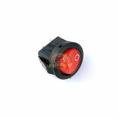 1pcs DC 12V Car Dot Auto Boat Round Rocker Red LED Light Switch ON-OFF