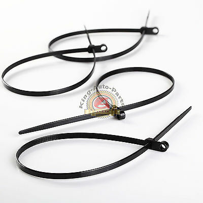 100 PACK 15 INCH MOUNTING HOLE ZIP TIES NYLON BLACK NAIL SCREW WIRE CABLE 40LB