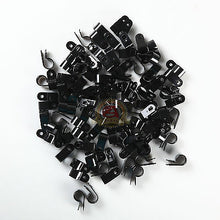 Load image into Gallery viewer, 100 PACK 1/2&quot; CABLE CLAMPS BLACK UV RESISTANT HOSE WIRE ELECTRICAL CC500
