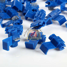 Load image into Gallery viewer, BLUE QUICK SPLICE WIRE CONNECTORS 16-14 GAUGE 100% COPPER SHIPS FREE (100 PACK)
