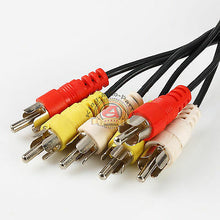 Load image into Gallery viewer, 6 Feet 3-Male to 3-Male RCA Audio Cable
