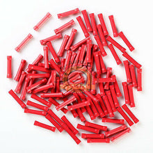 Load image into Gallery viewer, Wire Butt Connectors Red Vinyl 22-18 Gauge AWG Ga Car Radio Terminals New 100pcs
