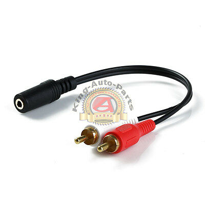3.5mm Stereo Female to Dual RCA Male Audio Splitter Y Adapter