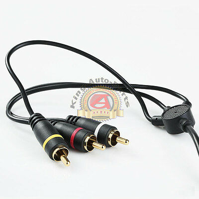 New Premium 6FT 3.5mm AUX Plug to 3 RCA male AUX Composite Audio Video OFC cable