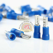 Load image into Gallery viewer, 16-14 AWG QUICK DISCONNECT VINYL FEMALE .110 SPADE CONNECTOR .110&quot; 100 pcs
