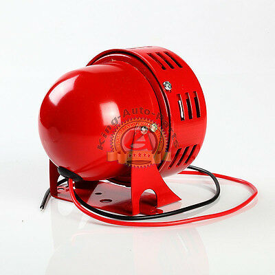 12V Electric Car Truck Motorcycle Driven Air Raid Siren Horn Alarm Loud 50s Red