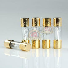 Load image into Gallery viewer, 5 PACK AGU FUSE 50A AMP GOLD PLATED GLASS WITH BLOWN FUSE LED LIGHT INDICATOR
