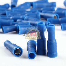 Load image into Gallery viewer, 100 Male/Female Quick Disconnect Combo Wire Bullet Connector Red/Blue Terminals
