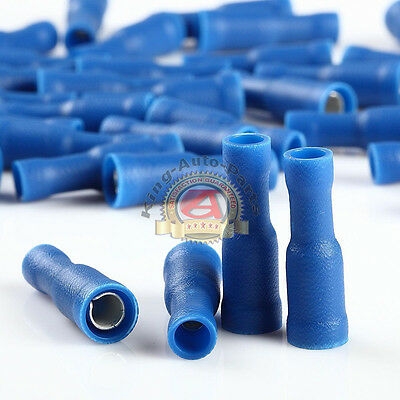 100 Male/Female Quick Disconnect Combo Wire Bullet Connector Red/Blue Terminals