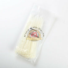 Load image into Gallery viewer, 100 PACK 8 INCH ZIP TIES NYLON WHITE 40 LBS UV WEATHER RESISTANT WIRE CABLE
