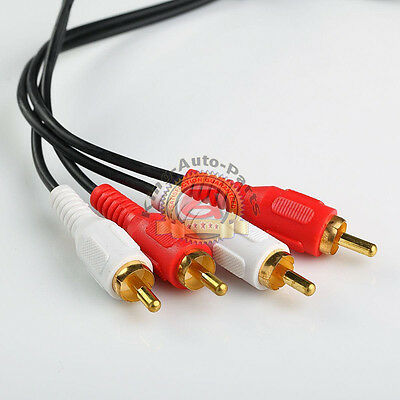 15ft RCA15 Noise Cancellation 2 Male to Male Audio Coax Video Cable Gold-Plated