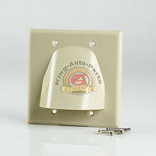 Load image into Gallery viewer, 3 pcs Double Gang Bulk Cable Wall Plate Ivory Free Shipping
