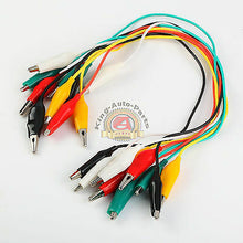 Load image into Gallery viewer, 10 Pcs Both Ends Crocodile Alligator Clip Electronic Cable Test Lead Jumper Wire
