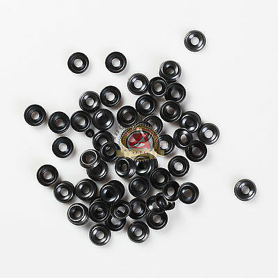 100 Pcs 8mm Hole Diameter Black  TRIM RINGS Fastener Clips for Car