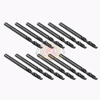 10PCS BLACK & GOLD HIGH SPEED STEEL DRILL BITS 1/8