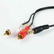 Load image into Gallery viewer, 6FT 3.5mm Aux Male Jack to AV 2 RCA Stereo Music Audio Cable for MP3 iPod Phone
