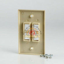 Load image into Gallery viewer, 1x Four (4) Port / Gang Wall Plate For Keystone Jack CAT5 CAT6 RJ45 Lvory
