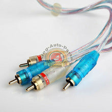 Load image into Gallery viewer, 18ft Gold Plated 18&#39; RCA Blue Wire No Noise Video 2 Male To Male Stereo Cable
