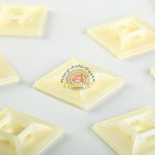 Load image into Gallery viewer, 1 1/8&quot; x 1 1/8&quot; Cable Tie Mount White SQ With Adhesive Backed 100PCS
