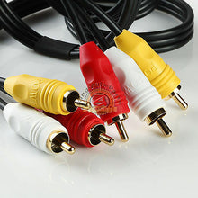 Load image into Gallery viewer, 3FT 3RCA RGB Gold Plated Male Cable Colored Component Video Audio VCR DVD AV
