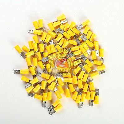 Car Home Audio Yellow Male Quick Disconnector .250