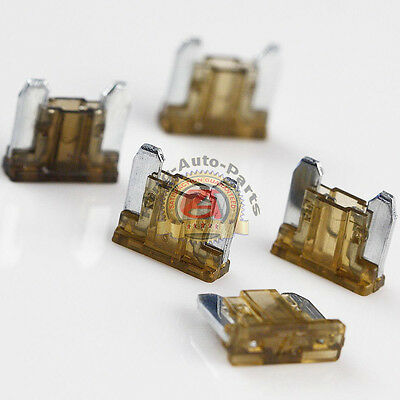 MNF7.5 Assorted Car Mini Low Profile Atm Style Fuse W/ 7.5 Ampere - 5/Pack