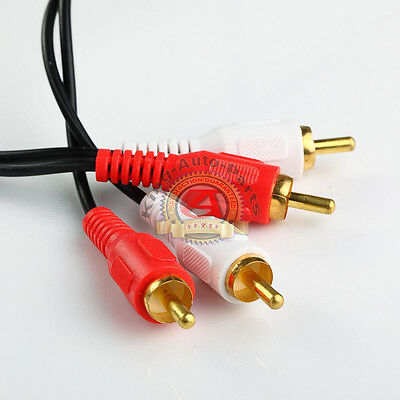 20ft RCA20 Noise Cancellation 2 Male to Male Audio Coax Video Cable Gold-Plated