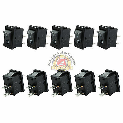 250V 6A /125V 10Amp Mini Rocker Switch ON-OFF 2-Pin Plastic Button 10pcs