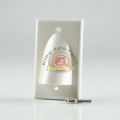 3 pcs Single Gang Bulk Cable Wall Plate White Free Shipping