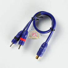 Load image into Gallery viewer, 1FT 1&#39; HIGH PERFORMANCE BLANCED CABLE RCA Y-ADAPTER 2 MEAL TO 1 FEMEAL
