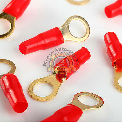 Wire Ring Terminal Gold 8 AWG Gauge 3/8