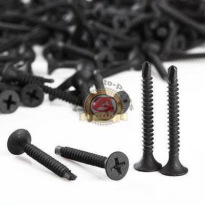 6x1-1/4 Dry Screw 500pcs Self Drilling Dry wall Screws DWST114 Black