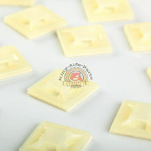Load image into Gallery viewer, 3/4&quot; x 3/4&quot; Cable Tie Mount White Nylon With Adhesive Backing 100pcs

