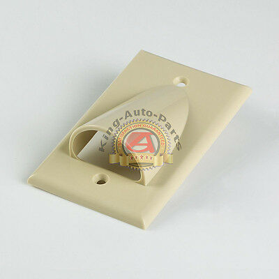 Single Gang Bulk Cable Wall Plate Ivory 1 pcs Free Shipping