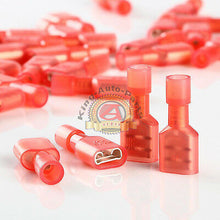 Load image into Gallery viewer, FEMALE FULLY INSULATED QUICK DISCONNECT TERMINAL NYLON .25&quot; RED 22-16awg 100PK

