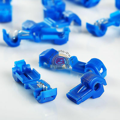 100 BlueT-TAP16-14Ga AWG Gauge12V Wire Taps Scotch Lock ConnectorsTerminals