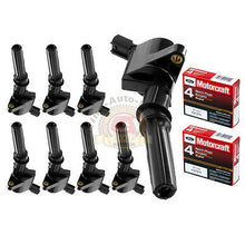 Load image into Gallery viewer, Ignition Coils DG508 &amp; Motorcraft Spark Plugs SP493 Ford Lincoln Mercury 8pcs
