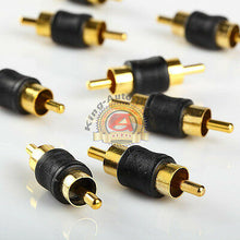Load image into Gallery viewer, 10pcs Straight AV RCA Audio Video Male to Male Coupler Adapter Connector changer
