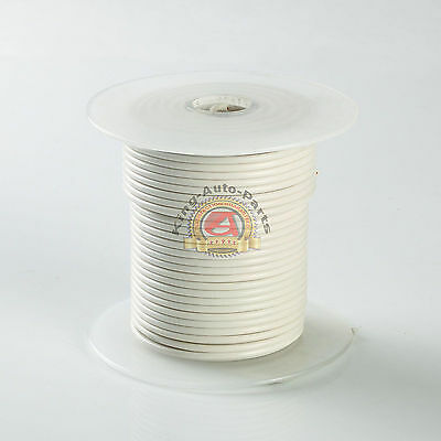100FT High Performance White 18 Gauge AWG 100' 12V Primary Wire Made in USA