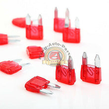 Load image into Gallery viewer, 10x Mini Assorted Car Blade Fuse Auto Cars &amp;Trucks Fuses Replacement 32V Red 10A
