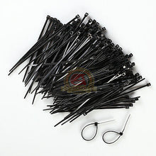 Load image into Gallery viewer, 1000 INDUSTRIAL 4&quot; BLACK WIRE CABLE ZIP TIES NYLON TIE WRAPS Free Shipping
